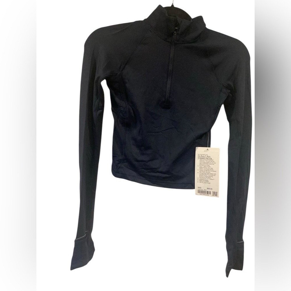 NWT Lululemon its rulu run cropped half zip Size XXS